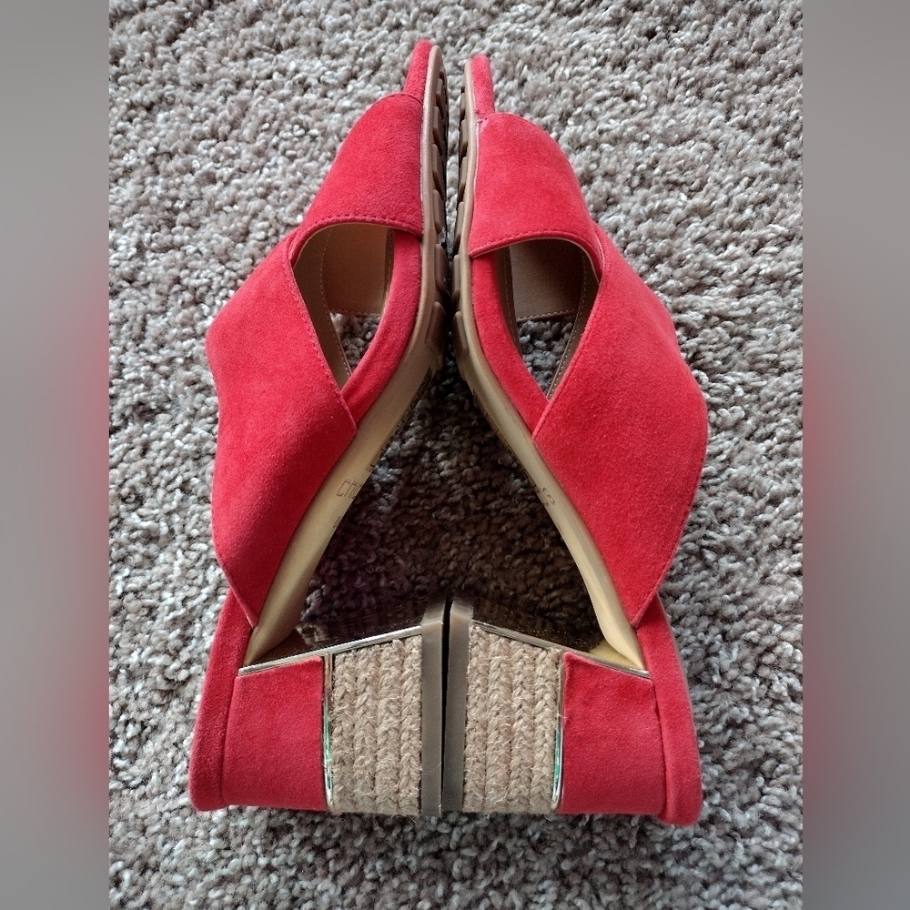 Chico's Faux Suede Block Heel Mules 8.5 NWOT - Picture 3 of 8